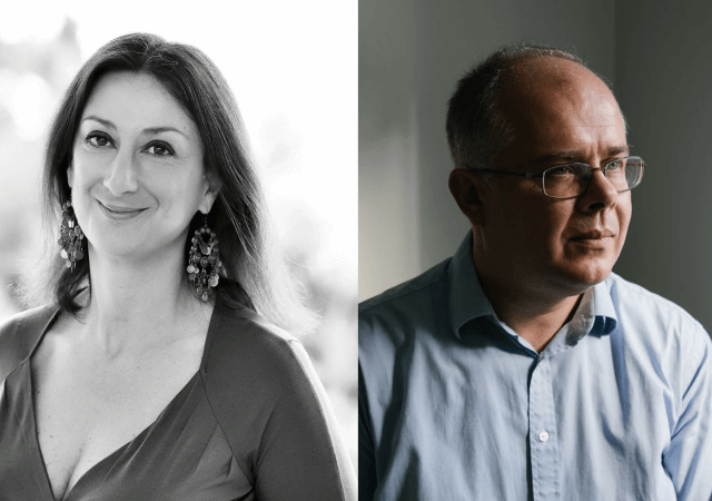 Daphne Caruana Galizia & Howard Wilkinson